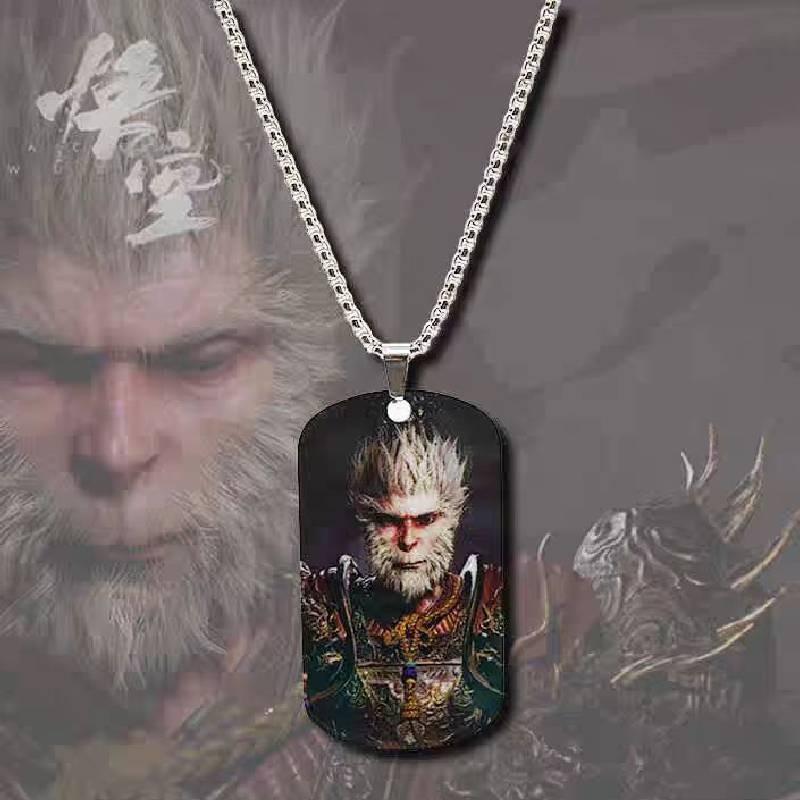 Stylish Black Myth Wukong Pendant Necklace For Men And Women Trendy Fashion Accessory