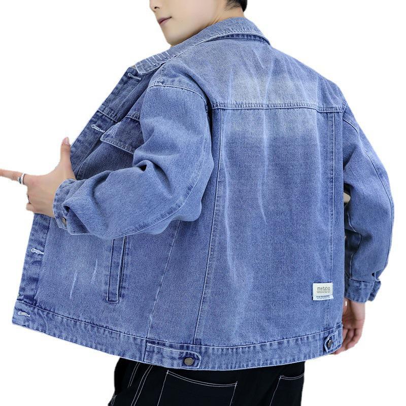 Men's Spring Casual Denim Jacket - Trendy Streetwear for Teens