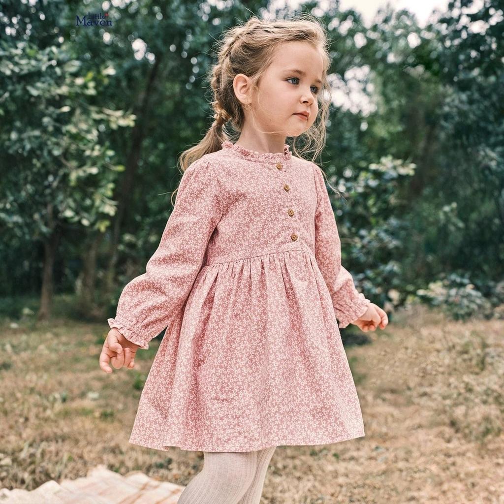 Kids Cotton Long Sleeve Princess Dress For Girls