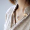 Elegant White Chalcedony Pendant Necklace with Auspicious Cloud Motif - Luxurious Lucky Bead Clavicle Chain for Women
