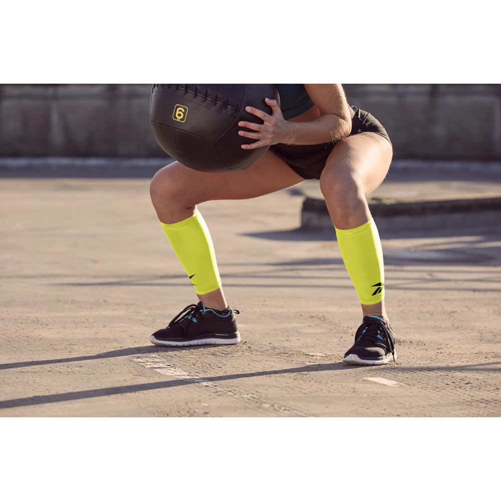 Reebok Kompression Waden Größen Kompression Waden Bein Bein Abdeckungen Ärmel, Gelb, S/M, Socken, Unterstützung, Ärmel,