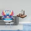 Acrylic Swan Sculpture Tabletop Centerpiece And Wooden Napkin Holder Organizer for Office Bookshelf