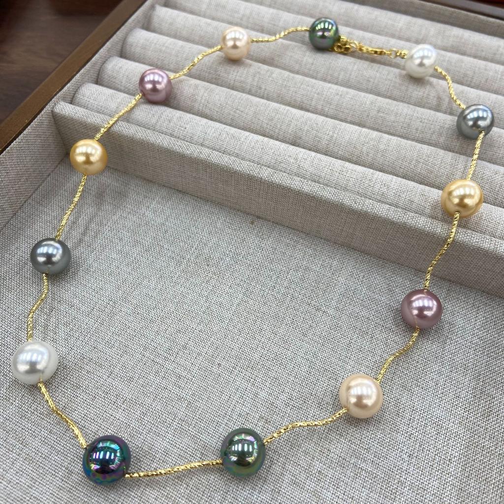 Fashion Charm Mixed Color Necklace Dopamine Autumn And Winter Jewelry Color Necklace Versatile Simple Fashion Style