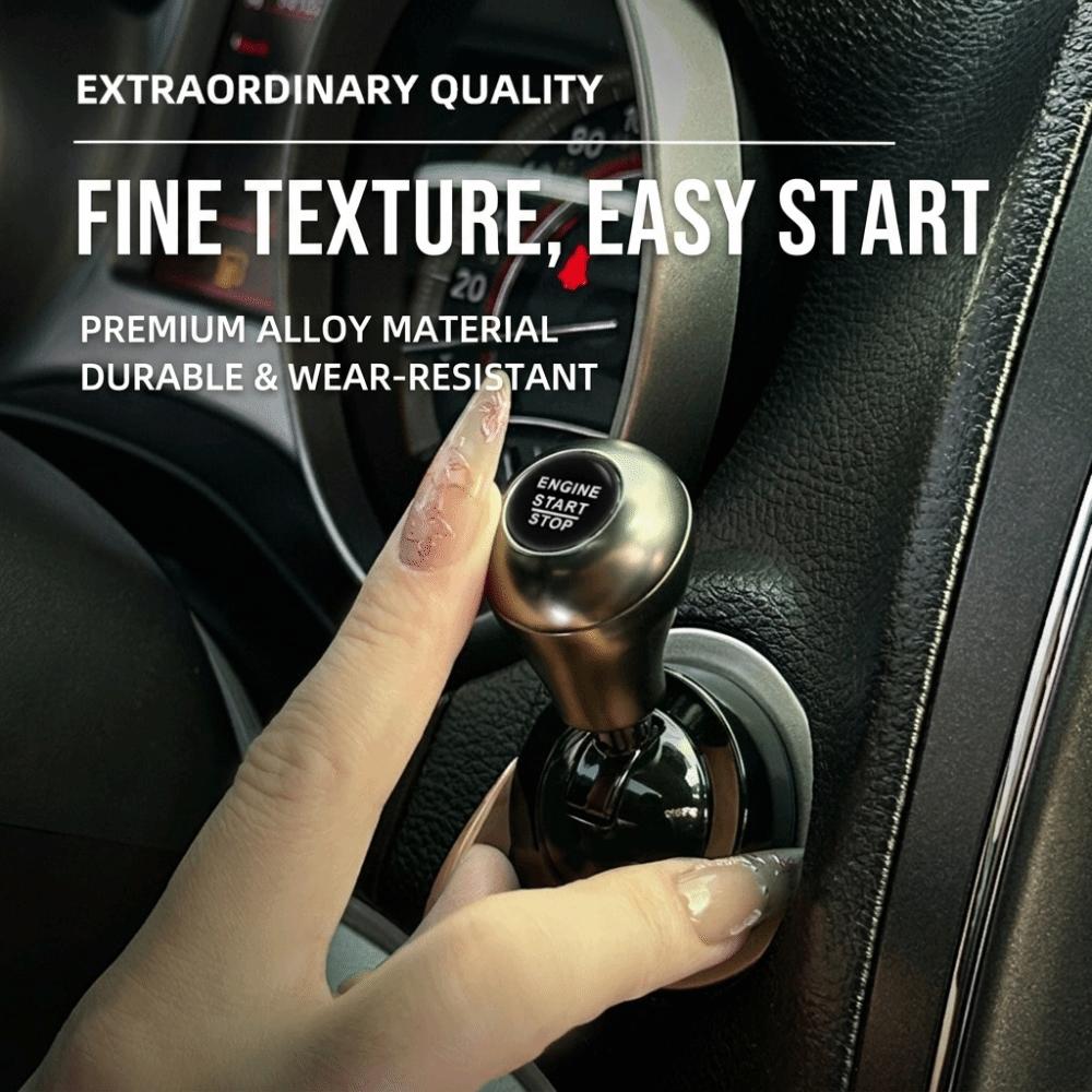 Cue Stick Shape Car Starter Lever All Metal Car Keyless Start Sticker Vehicle Start Button