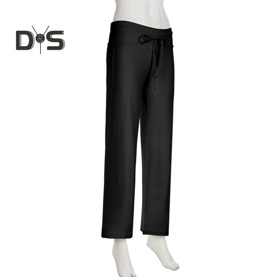 Women Fall Winter Pants Low Waist Butt-lifted Sport Trousers Drawstring Elastic Waist Solid Color Yoga Sweatpants Winter Plush-lined Wide Leg