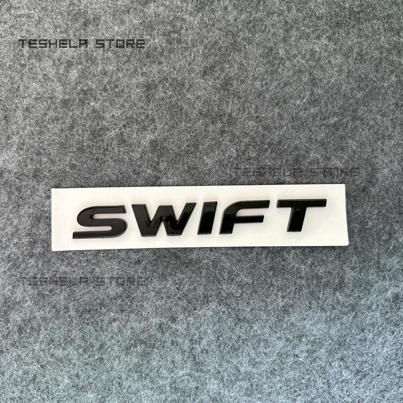 3D ABS Hellschwarz SWIFT Logo Emblem Buchstaben Auto Styling Kofferraumplakette Für SUZUKI SWIFT Unterer Frontgrill Plakette Zubehör
