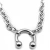 Fashionable Nose Clip Pendant Stainless Steel Necklace Nightclub Sexy Geometric Nose Clip Collarbone Necklace For Women