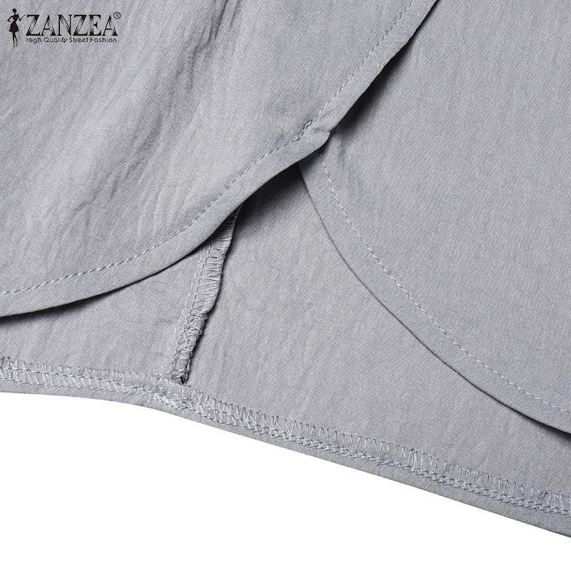 ZANZEA Women Sets Sleeveless Strap Irregular Tank Tops and Casual Pants Suits