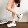 Damen Vielseitige Weiße Flache Dicke Sohle Schuhe - Frühling/Herbst 2025, Runde Zehenpartie Lässige Dad-Sneakers