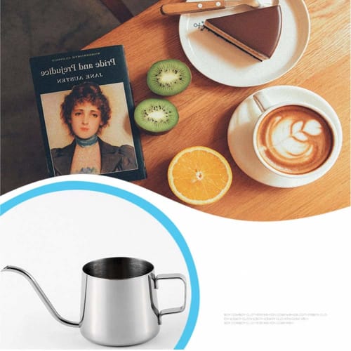 NITIUMI Coffee Pot, Coffee Kettle, Drip Kettle, Coffee Drip Pot, Narrow-Mouth, Lightweight, Stainless Steel, Suitable for Coffee, Tea, Milk, and More,