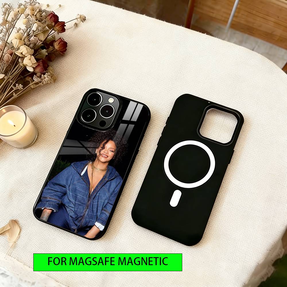 Singer  Rihanna Phone Case For iPhone17,16,15,14,13,12,11 Plus,Pro Magnetic with Magsafe Wireless Charging