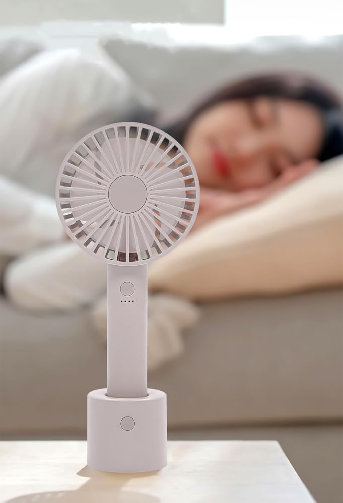 TRADE ONE new Handy portable 4 levels of airflow USB 30906 [2025 model] fan, pink, fan, adjustment, rechargeable, Type-C included,