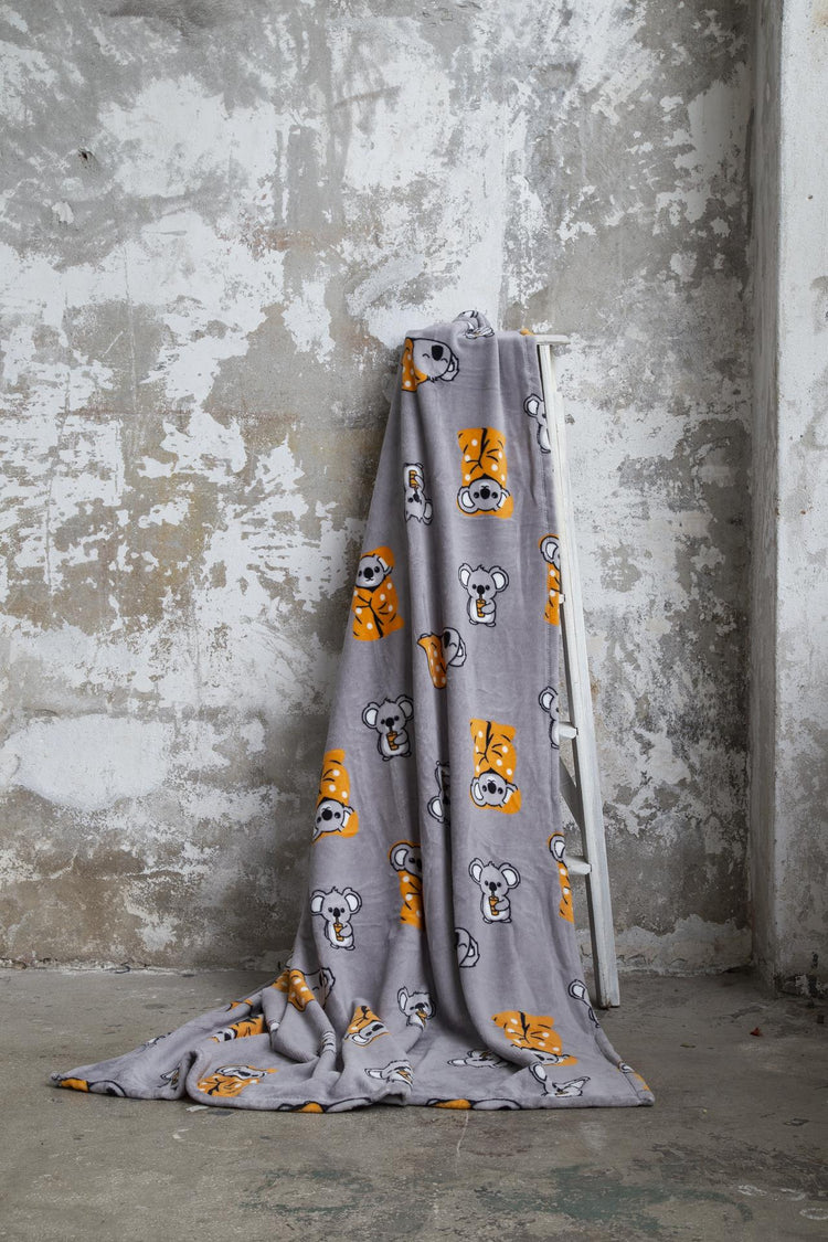 

Dolce Bonita Home Wellsoft Single Blanket Koala Bear Orange