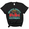 Orange County California Beach Vintage Sunset T Shirt, Retro Palm Tree Beach Tee