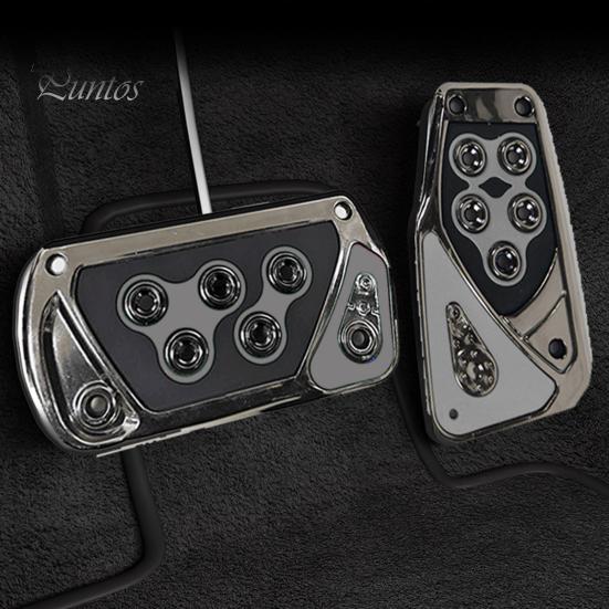 2Pcs Non-Slip Automatic Transmission Pedal Covers Replacement Kit Wear-Resistant Simple Installation Gas Pedal Brake Pedal Covers Auto Parts