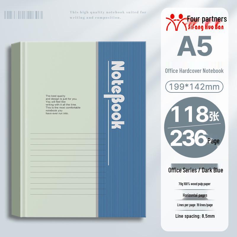 32k Hardcover Business & Student Notebook - Thick, Simple Diary Book