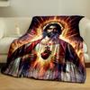 Sacred Heart Jesus Blanket  Printed Blanket for Living Room Bed Couch lunch break Soft Cozy Blanket for Friend's festival Gift