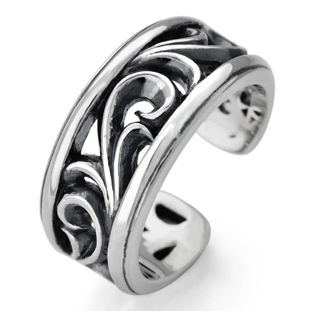 

Silver Ear Cuff Arabesque Silver Accessory Sold for One Ear pi0551 [Brand Name 2PIECES] Men s