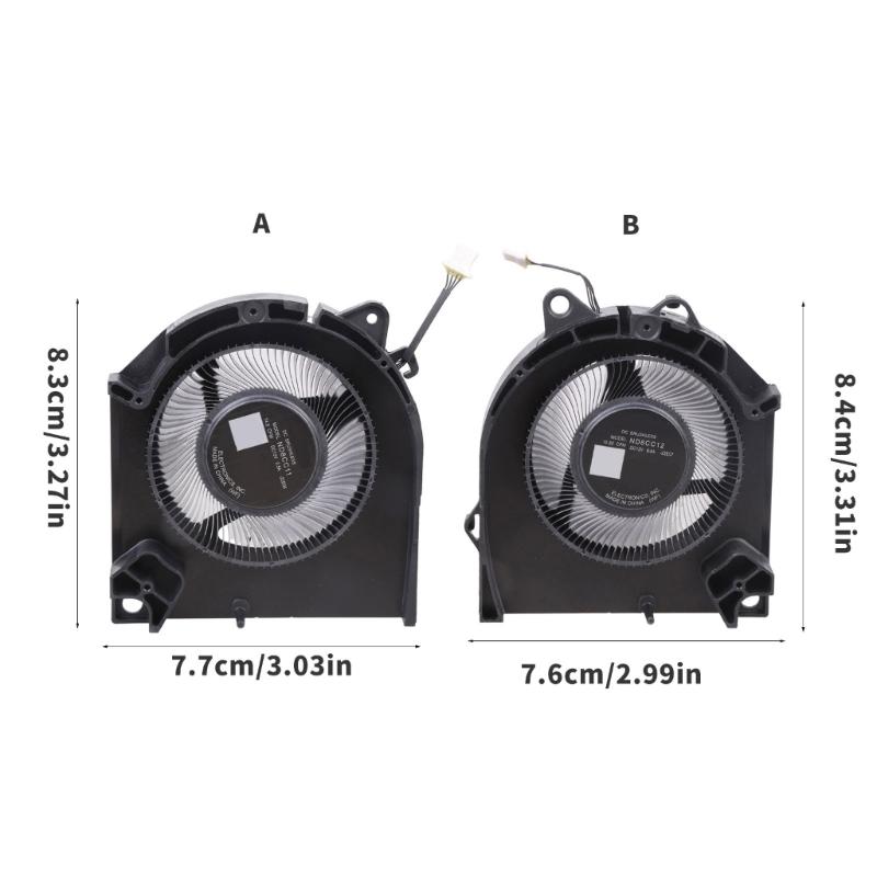 Low Noise Laptop CPU Fan Efficient Heat Dissipation Metal Easy Installation For G15 5530 2013 CPU GPU Cooling