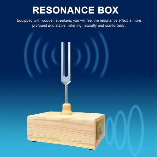 Bunggou 2x 432Hz Tuning Forks with Resonance Boxes for Sound Healing, Tuning Fork Resonance Guidance, Hearing Tests, and Meditation