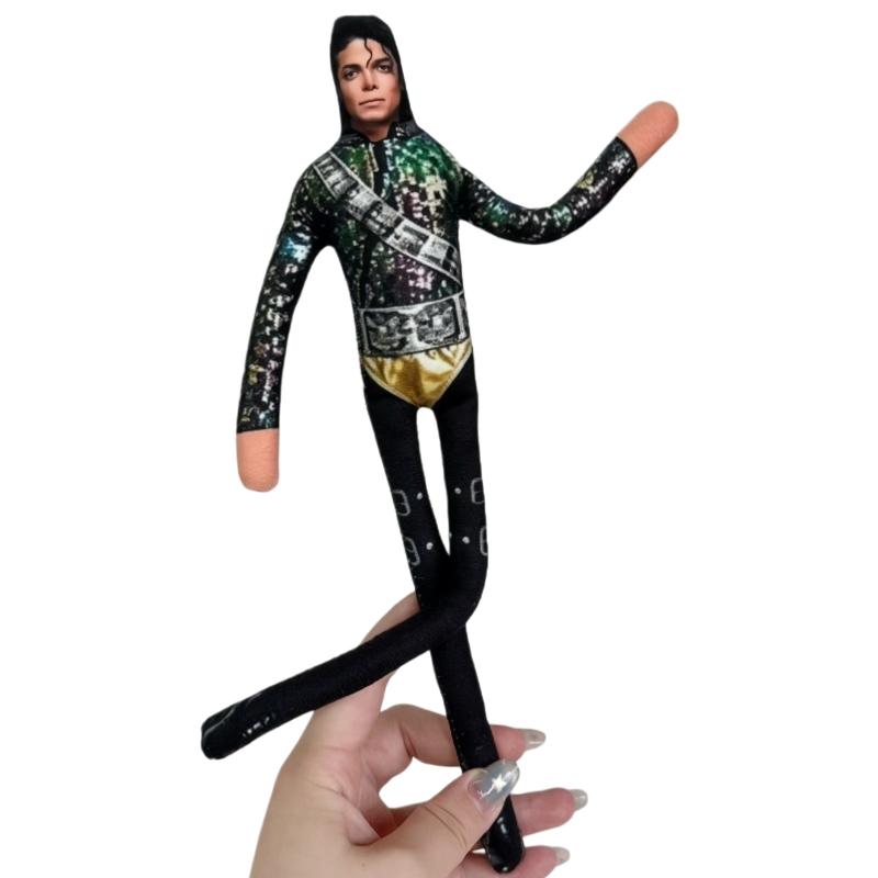 New Newest Style Michael Jackson Cosplay Prop Doll Plush Filled Figure Dolls Room Decoration Abstract Joint Mobility Props Gift