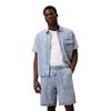 Calvin Klein Linen Blend American Trend Retro Drawstring Waist Light Denim Shorts Men shorts 4RF907G