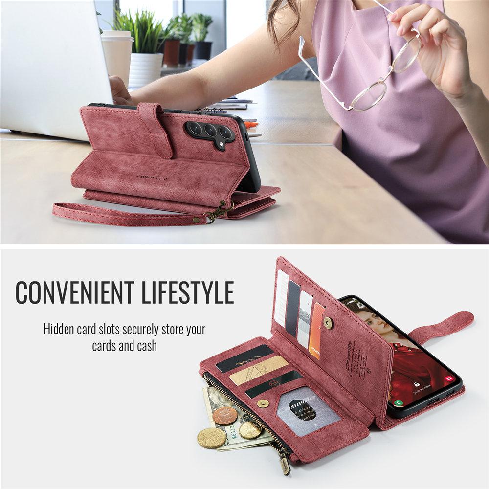 Vintage Brieftasche Leder Handyhülle Für Samsung Galaxy S25 S24 S23 Ultra S22 S21 S20 Note 20 Kreditkartenfach Klapphülle