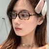 Y2K Leopard Small Frame Glasses Women Retro Fashion Simple Vintage Female Girls Eyewear Decorative Anti-blue Light Eyeglasses