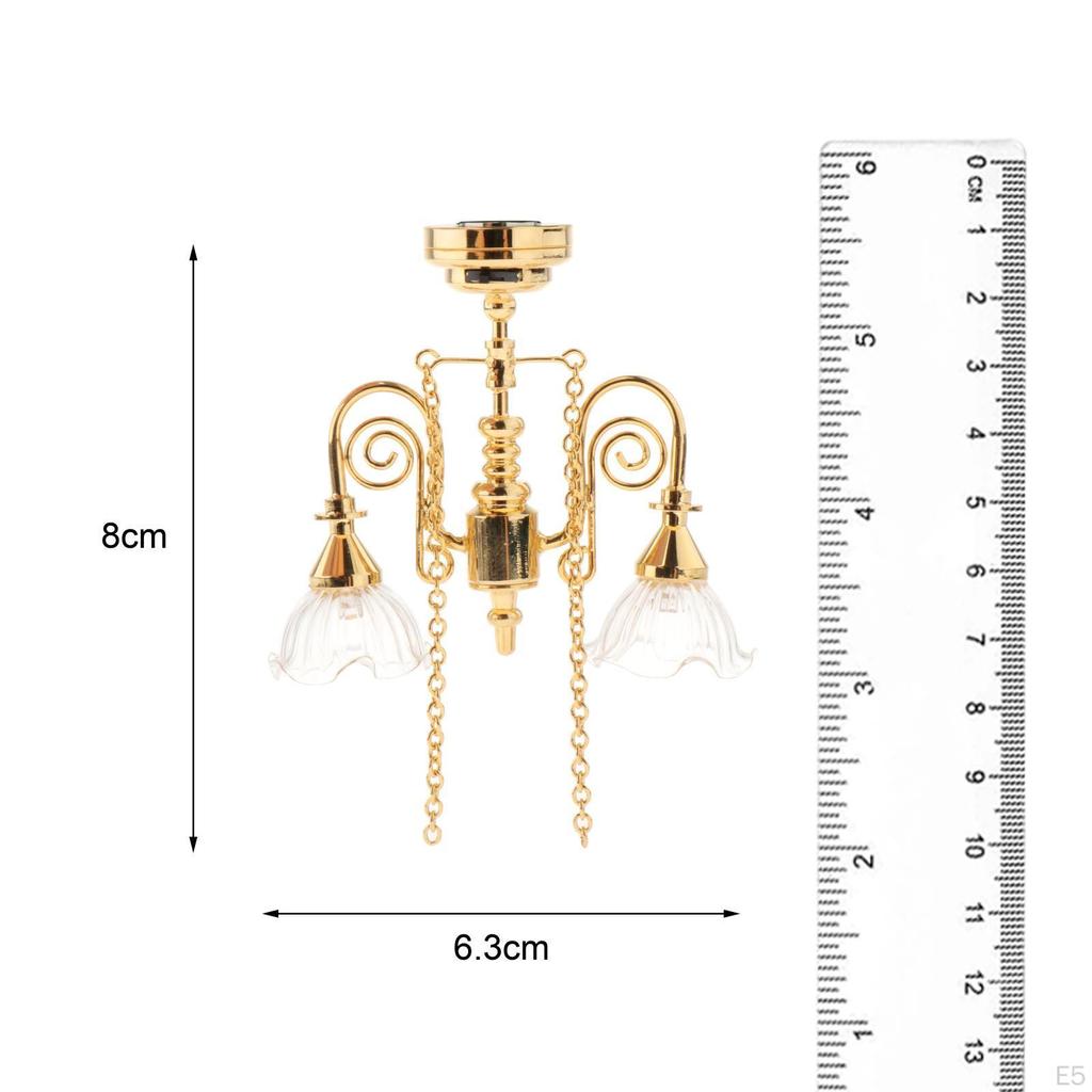 1/12 Mini Pendel Taklys Ornament Samlinger Miniatyr Møbelrom
