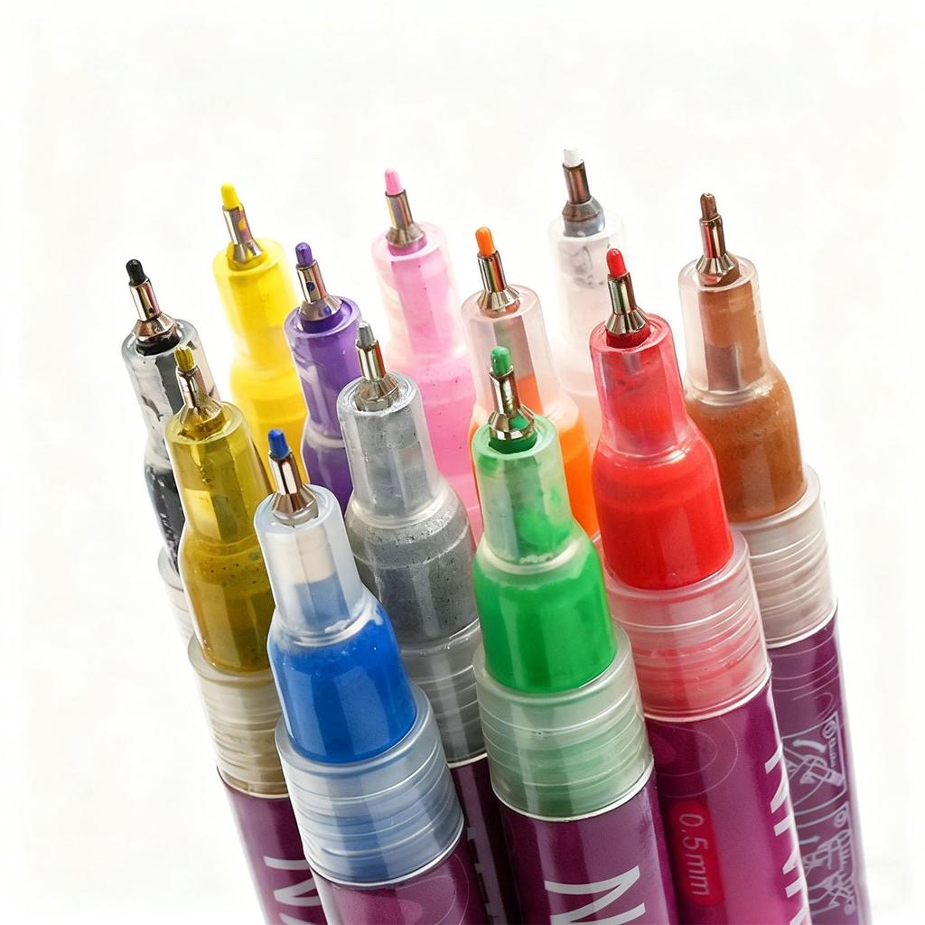 Nail Pen Resin Dot Drawing Quick Excellent Color Nail Art Nail Tip Easy for Nail Painting Pen Set A 12-Color Set, Pens, Tool, Drying, Payoff, Pens,