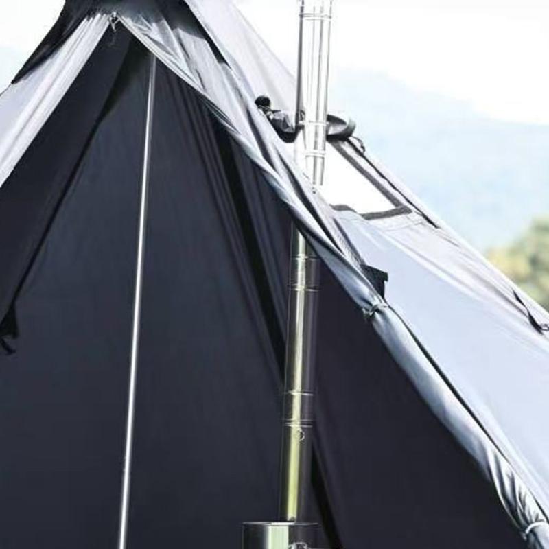 Stainless Steel Fire Resistant Chimney Pipefor Outdoor Camp Stove with Cooling Hole for Heat Dissipation and Tent Protecting