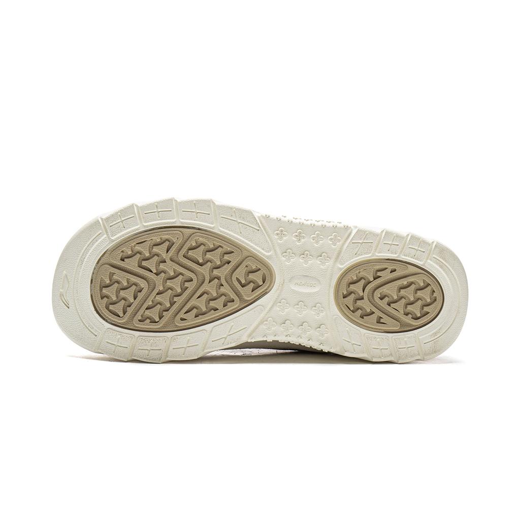 Li Ning Outdoor CF Tracing Synthetic Leather Cushioning Rebound Low Top Outdoor Shoes Unisex Mother Of Pearl White AHCV055-21