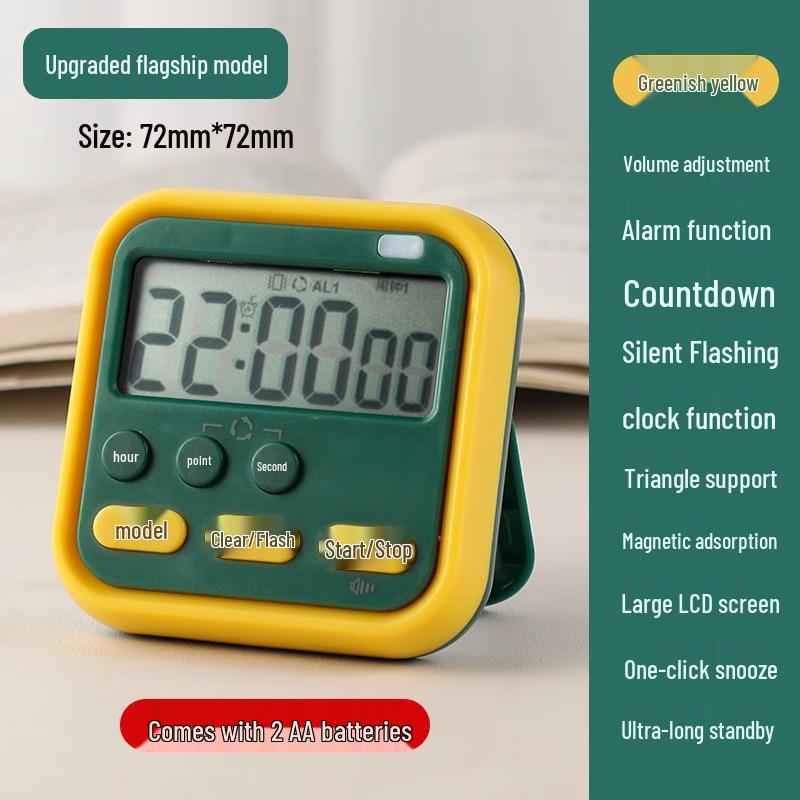 

Student Self-Discipline Study & Exam Alarm Clock: Electronic Timer for School, Kitchen, & Baking