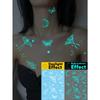 1 Sheets Luminous Glow In The Dark Body Art Temporary Tattoo Stickers, Moon Butterfly Botanical Pattern, Waterproof Fake Tattoo Sticker
