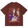 230 Gsm 100% Cotton Demon Slayer V105 Kokushibo Print Unisex Heavy Cotton T Shirt