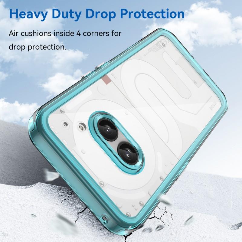 For Nothing Phone (2a) Phone Case WANLONFENG XC Series TPU Acrylic Cover with Tempered Glass (Big Lens Hole)