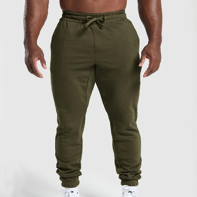 Spring/Summer Casual Sports Trousers Men's Relaxed-Fit Knitted Long Trousers with Cuffed Legs Simple and Versatile