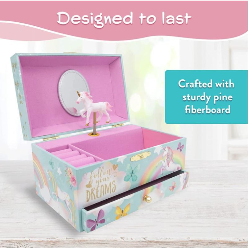The First Music Jewelry Organizer for Children, With a Rotating Doll, Providing Personalized Birthday Gifts for Girls Aged 3 To 8
