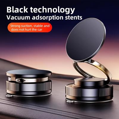 Newest Magnetic Mobile Phone Holder 360 Degree Rotating Vacuum Suction Cup Strong Magnetic Adsorption Car Phone Stand
