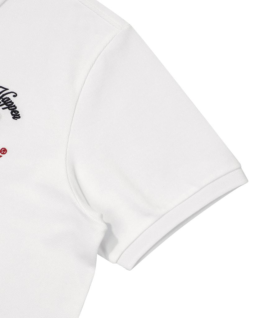 Syupeodeulai Tiger Logo Polo Shirt White