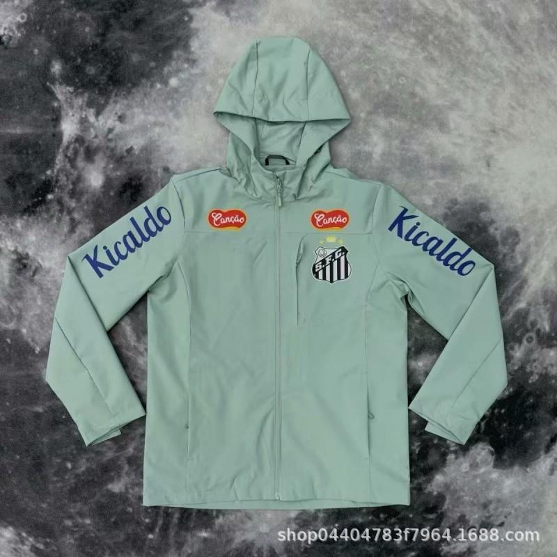 Giacca con Cappuccio da Uomo Stile Neymar Brasile Leggera Antivento Allenamento Cappotto da Esterno