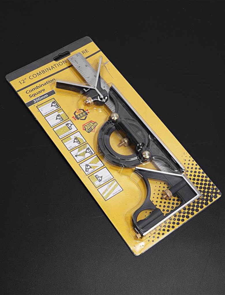 Stainless Steel Adjustable 90°/45° Angle Ruler for Woodworking