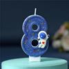 Luminous Astronaut Cake Toppers: Creative Digital Candle Decorations