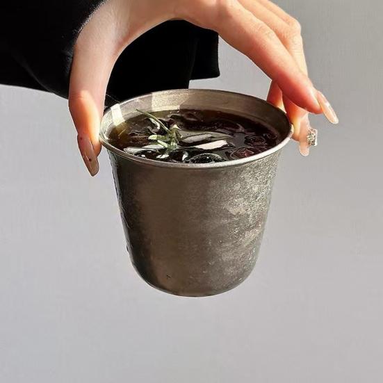 300ml 304 Nerezový hrnek na kávu Dvouvrstvý Vakuově izolovaný Utěsněný Cestovní hrnek Široké hrdlo Mladistvá Láhev na vodu