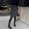 2025 Winter Korean A-line Woolen Skirt with Belt for Petite Women, Mid-length and Anti-exposure Academic Style.