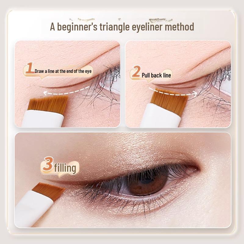 Sichelförmiger abgewinkelter Eyeliner- und Augenbrauenpinsel für Augen-Make-up