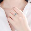 Lindon Classic Silver Plated Zircon Ring Ladies Jewelry Wedding Promise Party Gift