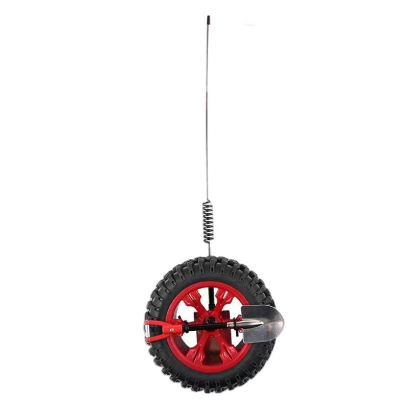 

Portable Mini Spare Tire set with Shovel & Flag Rear Decoration Miniature Car Spare Tire for Electric Bike & Vehicles