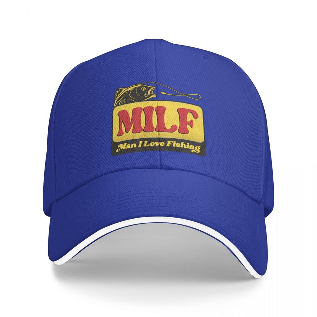 MILF Unisex I Love Fishing Art Unisex Baseball Caps Peaked Cap Sun Shade Outdoor Hat