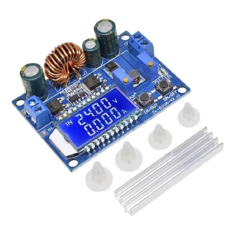 Reliabled Power Module Featuring LCD Display for Voltages Current Power Monitoring Adjustable Voltages 0.5 30V Current